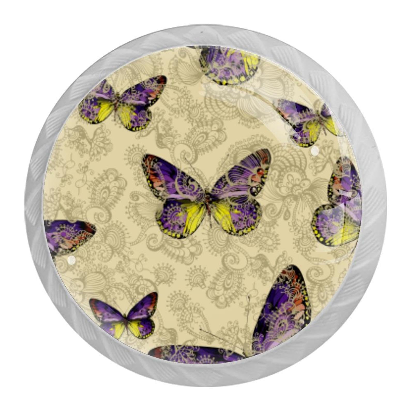 Tqmspg Multi15 4 Pieces Drawer Pulls Vintage Butterfly Door Knobs Dresser Handles For Kitchen Wardrobe Cupboard Hardware Furniture