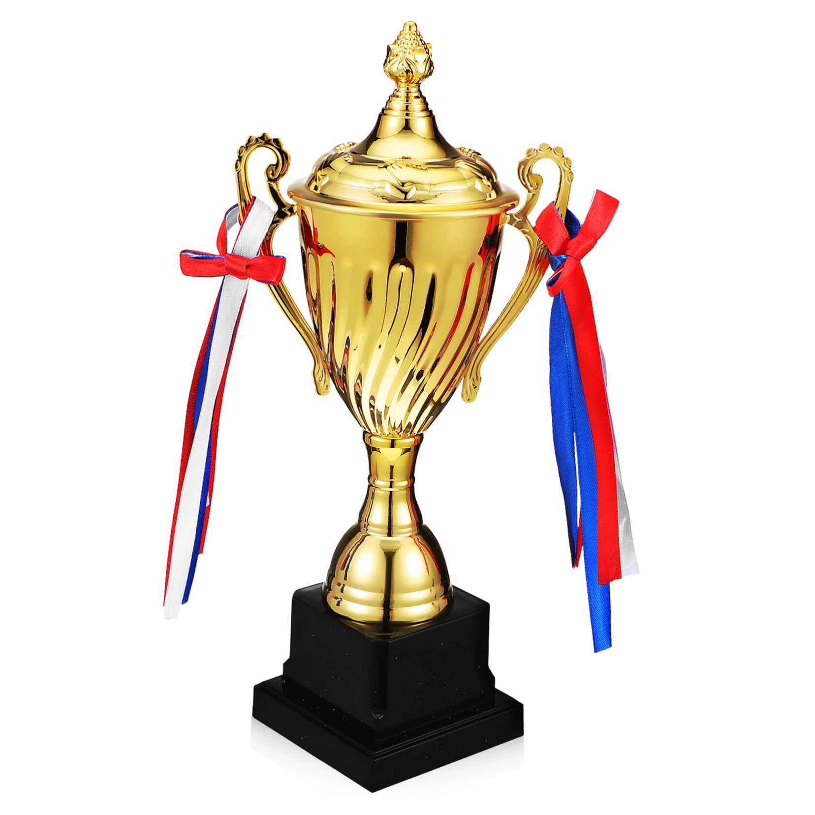 GAROZATION Large Soccer Trophy Cup Metal Award for Sports Competitions Tournaments Celebrations Sturdy Base Elegant Carving Lasting Luster for Recognizing Achievements