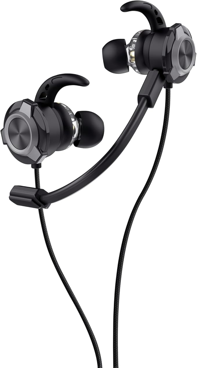 Trust GXT 406 Pine Auriculares Gaming Intraaurales con Cable para Nintendo Switch PS5 PS4 Xbox PC, Earbuds para Videojuegos In Ear con Micrófono, Controles en Línea, Funda Rígida, Negro