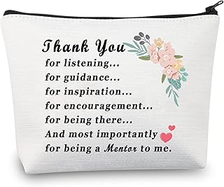 CMNIM Mentor Gifts Mentor Appreciation Gifts for Women Mentor Makeup Bag Goodbye Farewell Thank You Gifts for Mentor Teacher Boss Cosmetic Travel Bag, Mentor makeup bag, Cosmetic Bag
