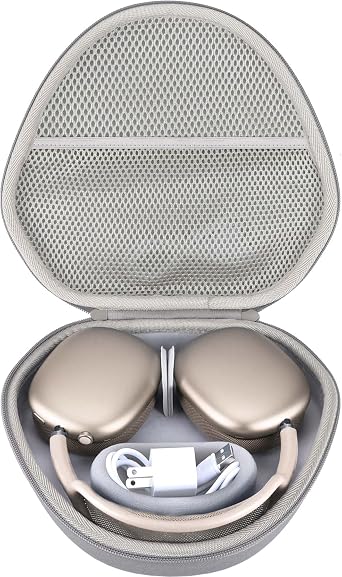 RIYADAone Hard Case Replacement for Apple Airpods Max Over-Ear Headphones | Hard Shell Shockproof, Portable Headphone Storage, Mesh Bag Organizer, Lightweight Travel
