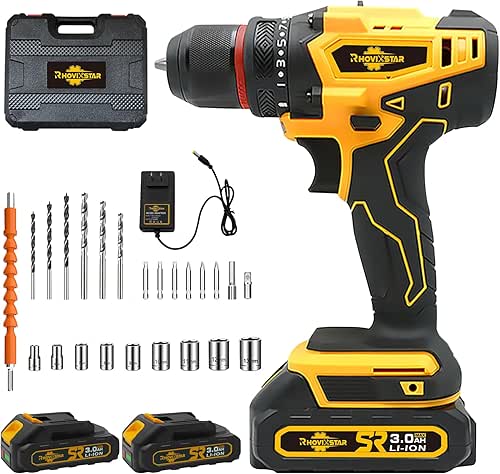 Cordless Drill Set with Battery and Charger,Power Drill Tool Set