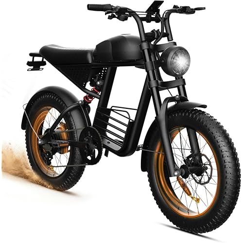 Electric Bike for Adults with Peak 1600W Peak Motor,Max Speed 35MPH,Up to 60Miles,Moped ebikes with 18.9AH Battery,20" Fat Tire Adult Electric Bicycle,Shipped from USA Warehouse