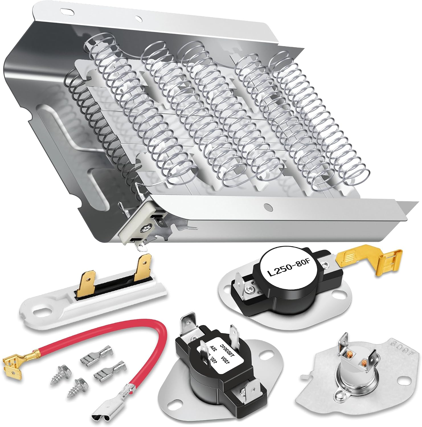 Heating Element Replacement For Whirlpool WED4616FW0 WED4800XQ1 WED6200SW1 WED4815EW1 WED4800BQ1 WED4950HW0 WED5000DW2 WED5600SQ0 WED5590VQ0 WED7000DW2 WED7300DW1 WED4900XW0 WED49STBW1