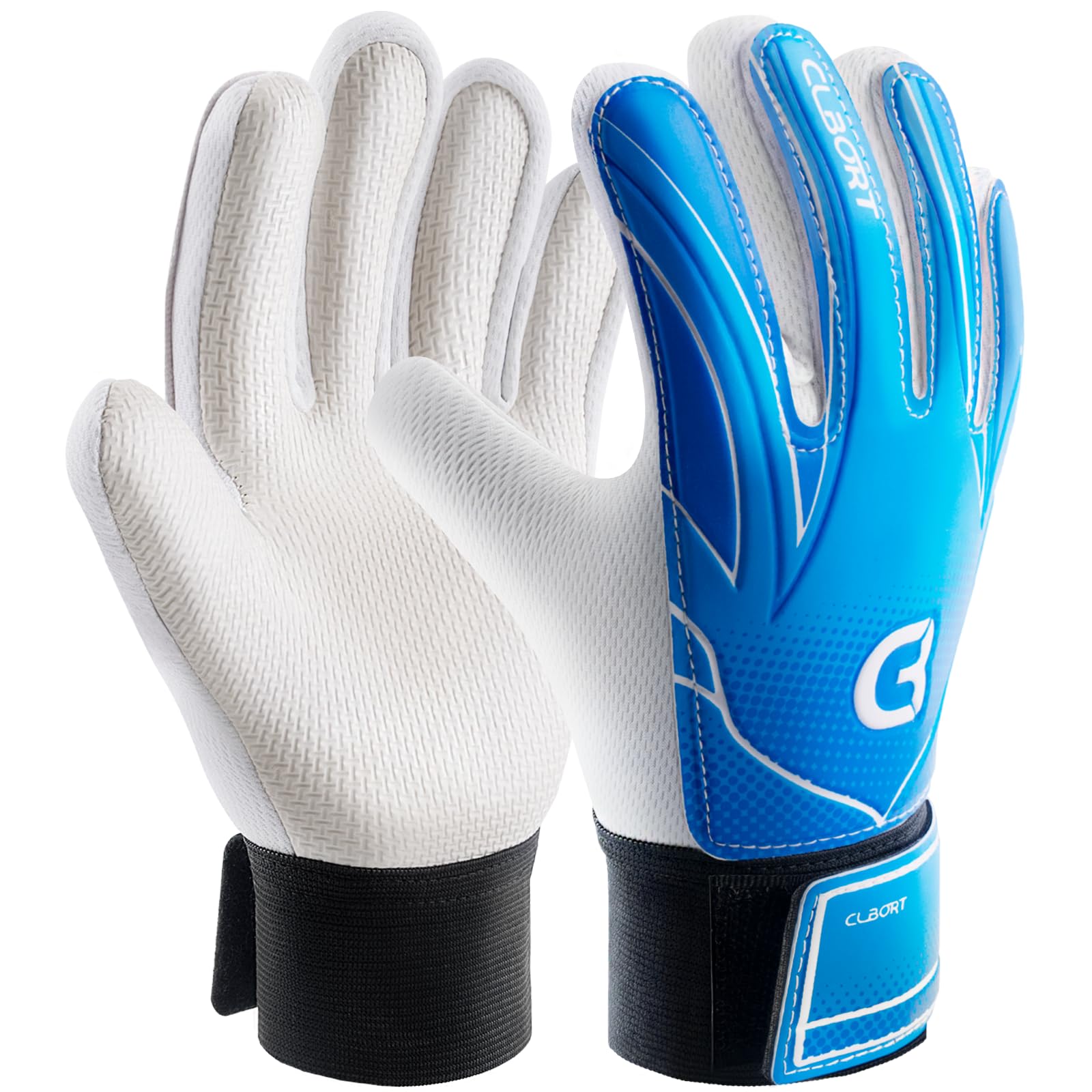 Soccer Goalie Gloves Youth Kids, Goalkeeper Gloves with Super Grip Palms, Anti-Slip Soccer Gloves, Double Wrist Protection
