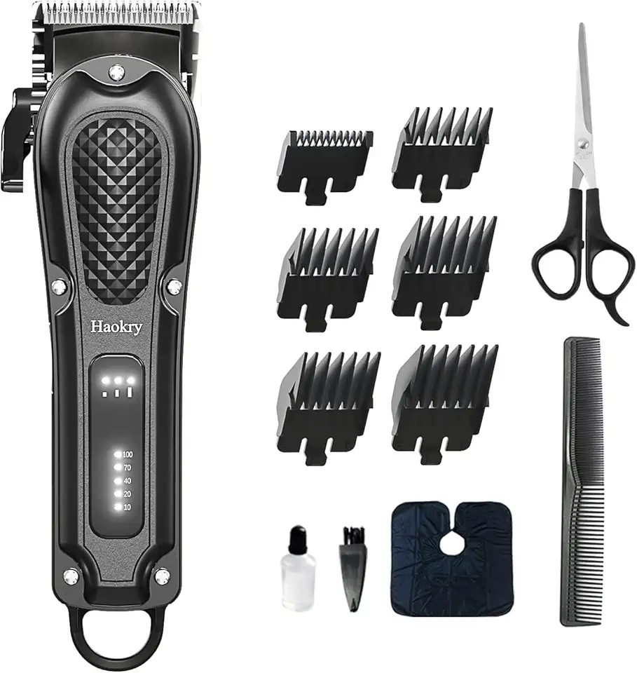 Hair Clippers for Men Professional - Cordless&amp;Corded Barber Clippers for Hair Cutting &amp; Grooming Rechargeable Beard Trimmer