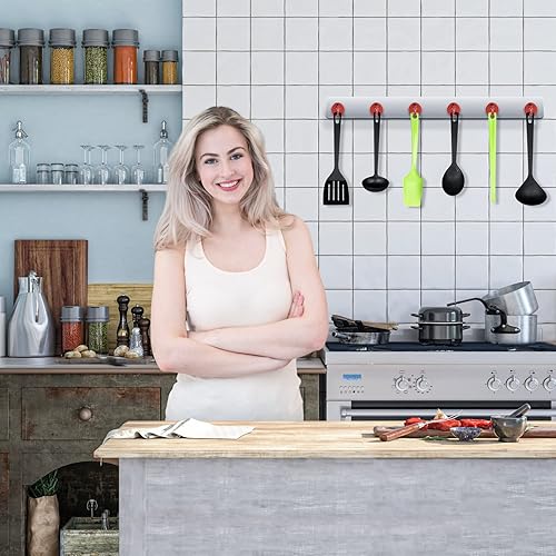 Vista 22 de NEOSMUK - Ganchos magnéticos de alta resistencia con imanes extrafuertes para colgar en refrigerador, crucero, cabinas o parrilla, color blanco