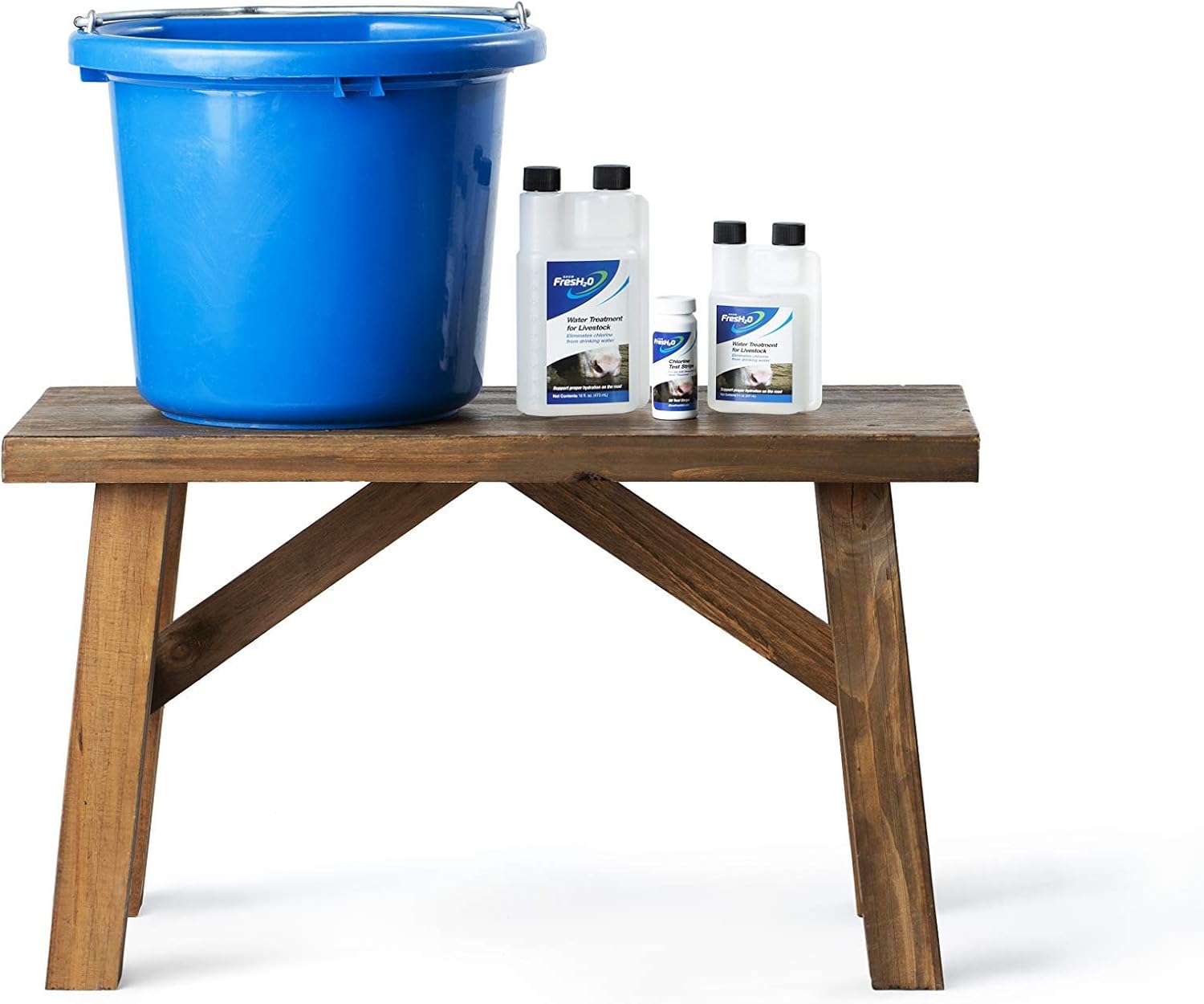 Show FresH2O Livestock Water Treatment for Drinking Water - Effectively Eliminates Chlorine & Removes Related Odor in Drinking Water, Easy to Use, Treats Up to 150 Gallons of Chlorinated Water - 16oz : Patio, Lawn & Garden