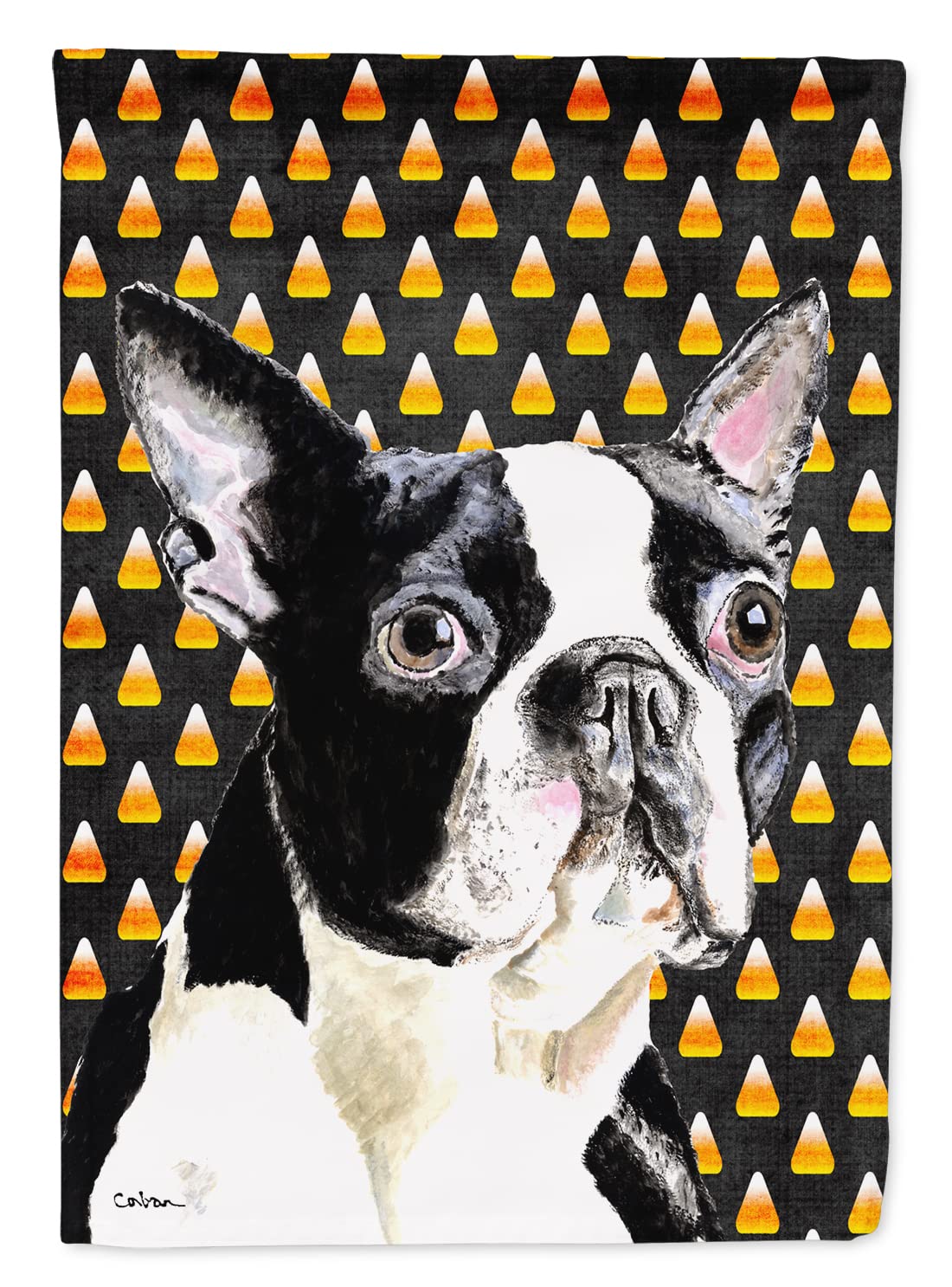 Drapeau Boston Terrier Halloween grand format Caroline's Treasures pavillon extérieur
