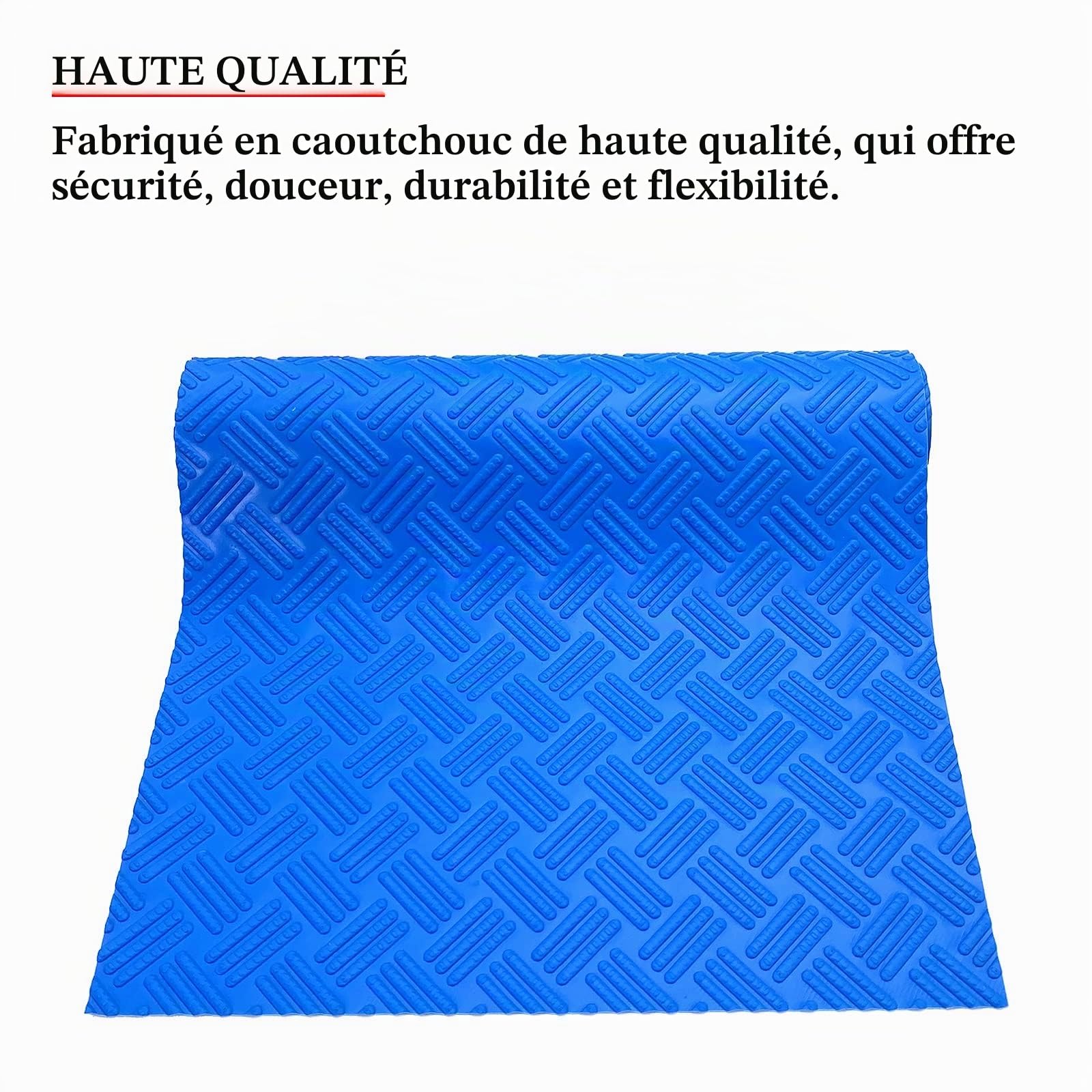 Tapis Échelle Piscine Bleu, Tapis de Sol pour Piscine Rectangulaire 90 * 23 cm, Tapis Piscines Antidérapant, Tapis de Protection pour Échelle de Piscines, Marches, Escaliers, Échelles