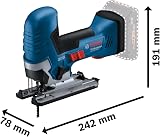Bosch Professional 18V System Akku Stichsäge GST 18V-125 S (ideal für Kurven- und Abschnitte, SDS-Sägeblatthalter, inkl. 1x Stichsägeblatt, Absaug-Set, in L-BOXX) - 2