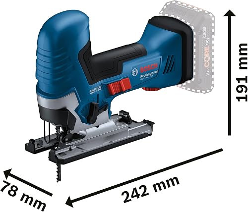 Bosch Professional 18V System Akku Stichsäge GST 18V-125 S (ideal für Kurven- und Abschnitte, SDS-Sägeblatthalter, inkl. 1x Stichsägeblatt, Absaug-Set, in L-BOXX) - 2