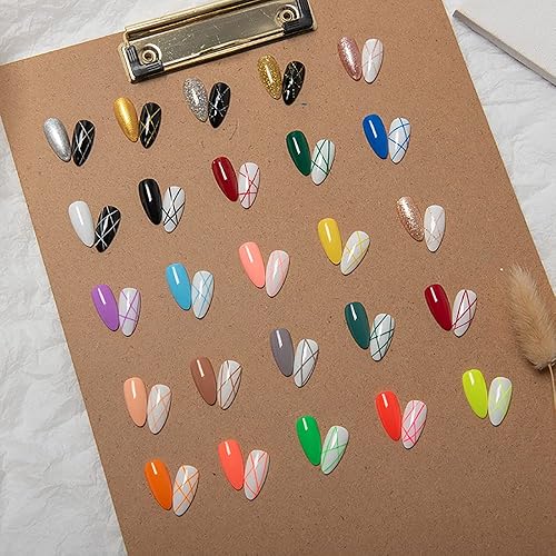 Miniatura 8 de Kit de esmalte de uñas de gel con bolígrafo de delineador, juego de esmalte de gel LED UV, pintura de uñas de gel 3D, herramienta de bolígrafo para