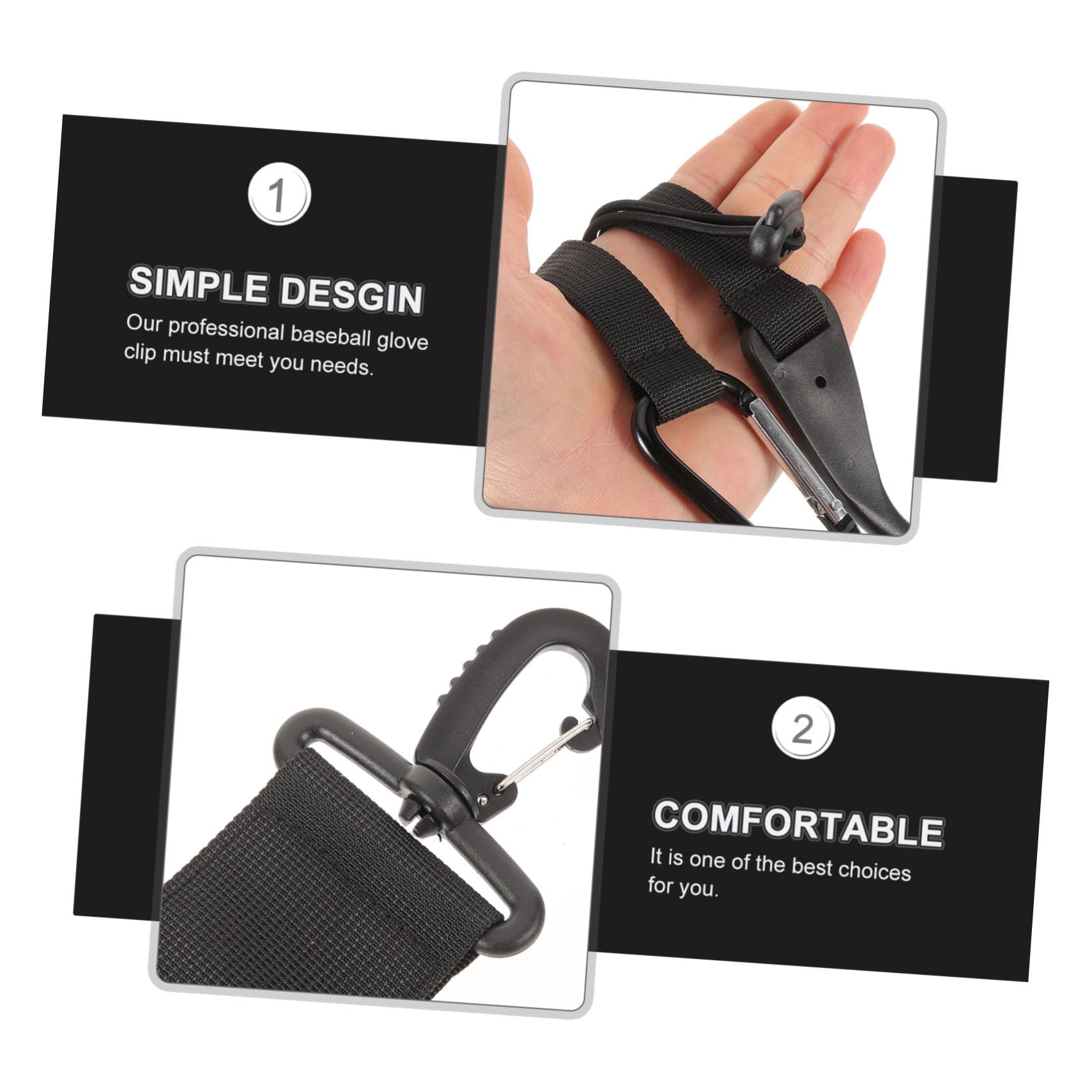 Yardwe 3pcs Baseball Gear Holder Helmet Hook Reusable Hanger for Gloves Bats Durable Stick Holder for Accessories