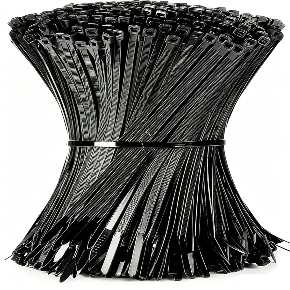 Bsguz Black-3X100mm Cable Ties Reusable Ties Cable Nylon Cable Ties Organizer Clamp Self-Locking Office Wire Zip Wholesale-300Pcs