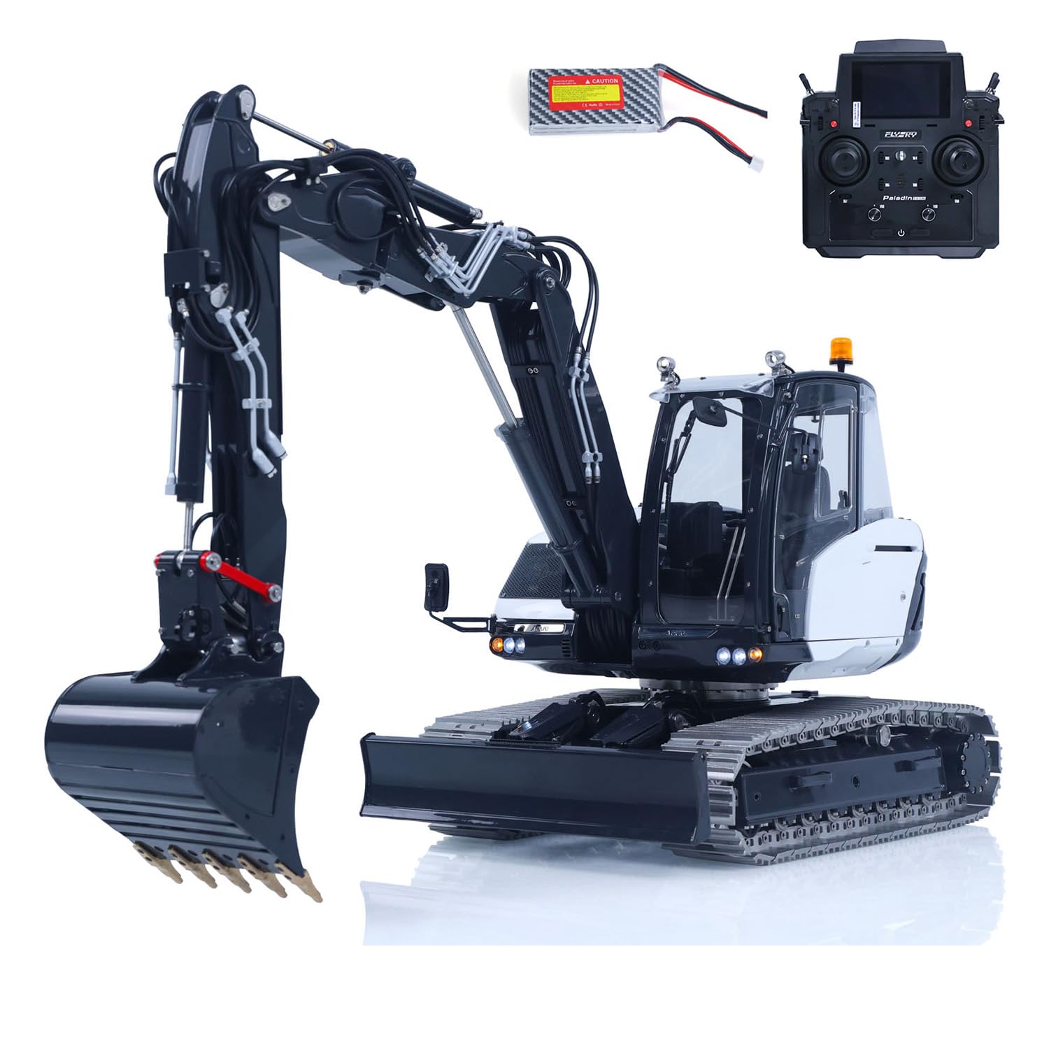 LESU - Escavatore idraulico a 4 bracci in metallo 1/14, modello Mc15, con telecomando, 15 Mc, valvola a 9 vie, doppia pompa, accoppiatore rapido, modello Hobby Grade per bambini dai 14 anni