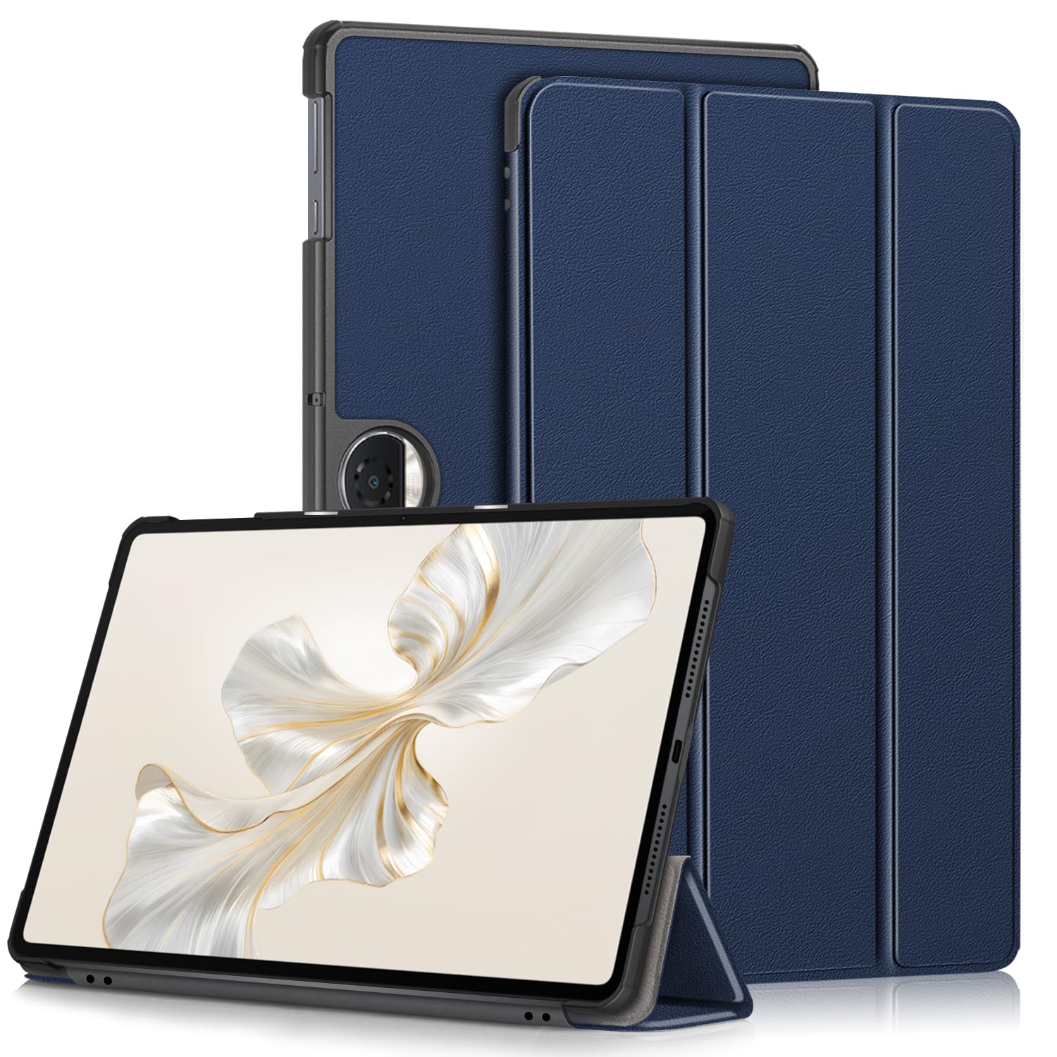 Yiernuo Hülle für Honor Pad 9 12.1 Zoll 2023 Tablet, Schlank Slim Schutzhülle mit Ständer Funktion,Dunkelblau