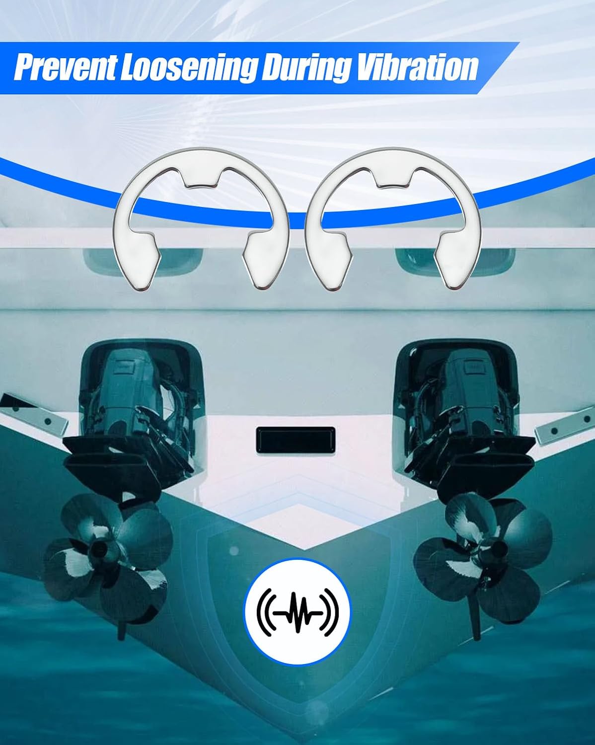 3857521 2Pcs Trim Pin E-Clip Fit for Volvo Penta Sterndrive SX-M X-B SX-MDA SX-MDC XHP-B XXP-A Engines Replace 0778293
