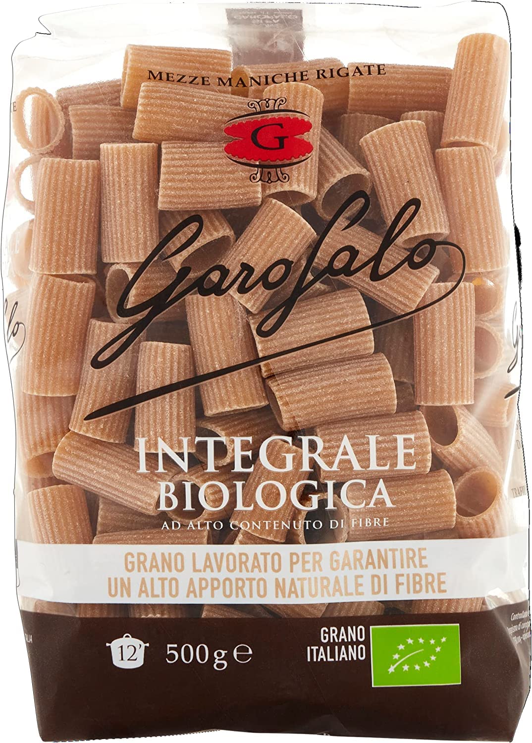 10x Pasta Integrale Mezze maniche rigate Vollkorn-Hartweizen Bio-Produkt 500g + Italian Gourmet polpa 400g