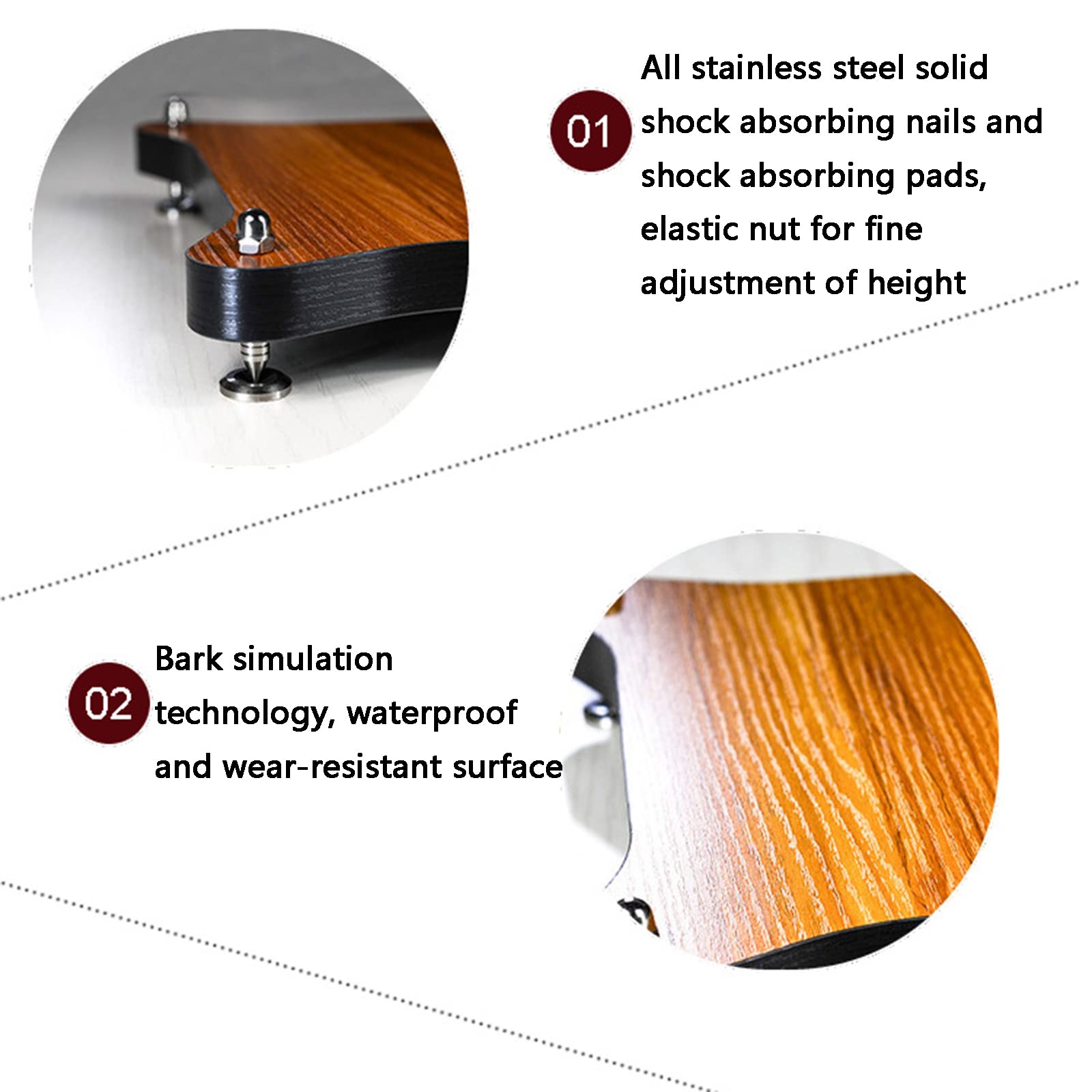 Supporti universali per altoparlanti per suono surround, piattaforma di isolamento subwoofer desktop con cuscinetti in rame, ideali per monitor da studio e sistemi home theater