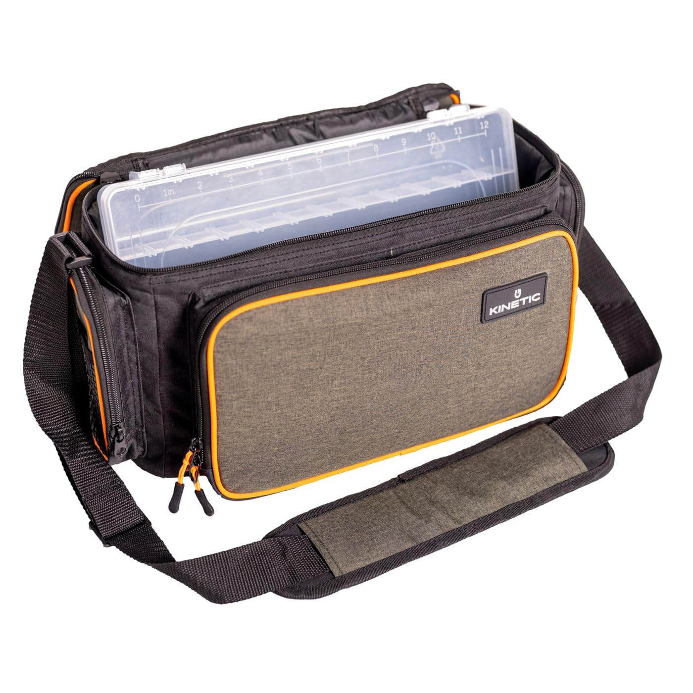 Kinetic Lure Shoulder Bag Angeltasche, 46 x 22 x 20 cm, mit Köderbox, Ködertasche, Kunstködertasche