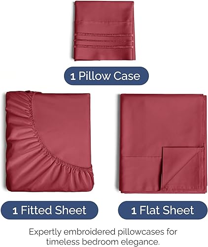 Vista 464 de Juego de sábanas de 4 piezas tamaño king, extrasuaves, transpirables y refrescantes con esquinas profundas, sábanas de fácil ajuste y sin arrugas