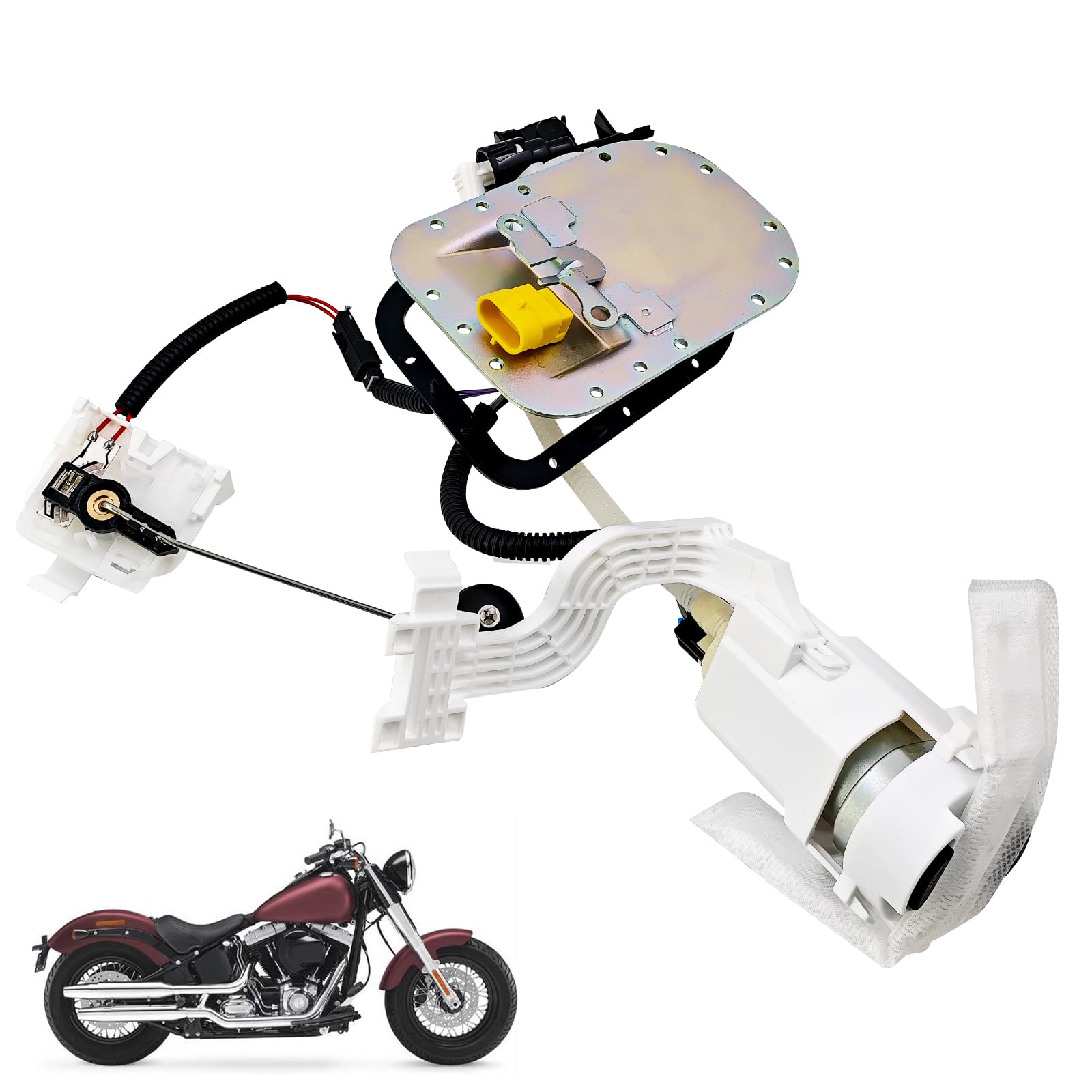 Photo 1 of [Missing major components] Blrack 75284-08A 75284-08 Fuel Pump Assembly Fits for Harley-Davidson Softail Heritage Fat Boy Deluxe Cross Bones 2008-2017, Replaces 61381-02A