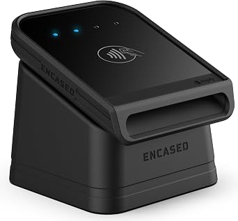 Encased Dock for Shopify Tap & Chip Card Reader with Removeable Protective Case - Magnetic Case and Display Stand Set with Non-Slip Base (Black)