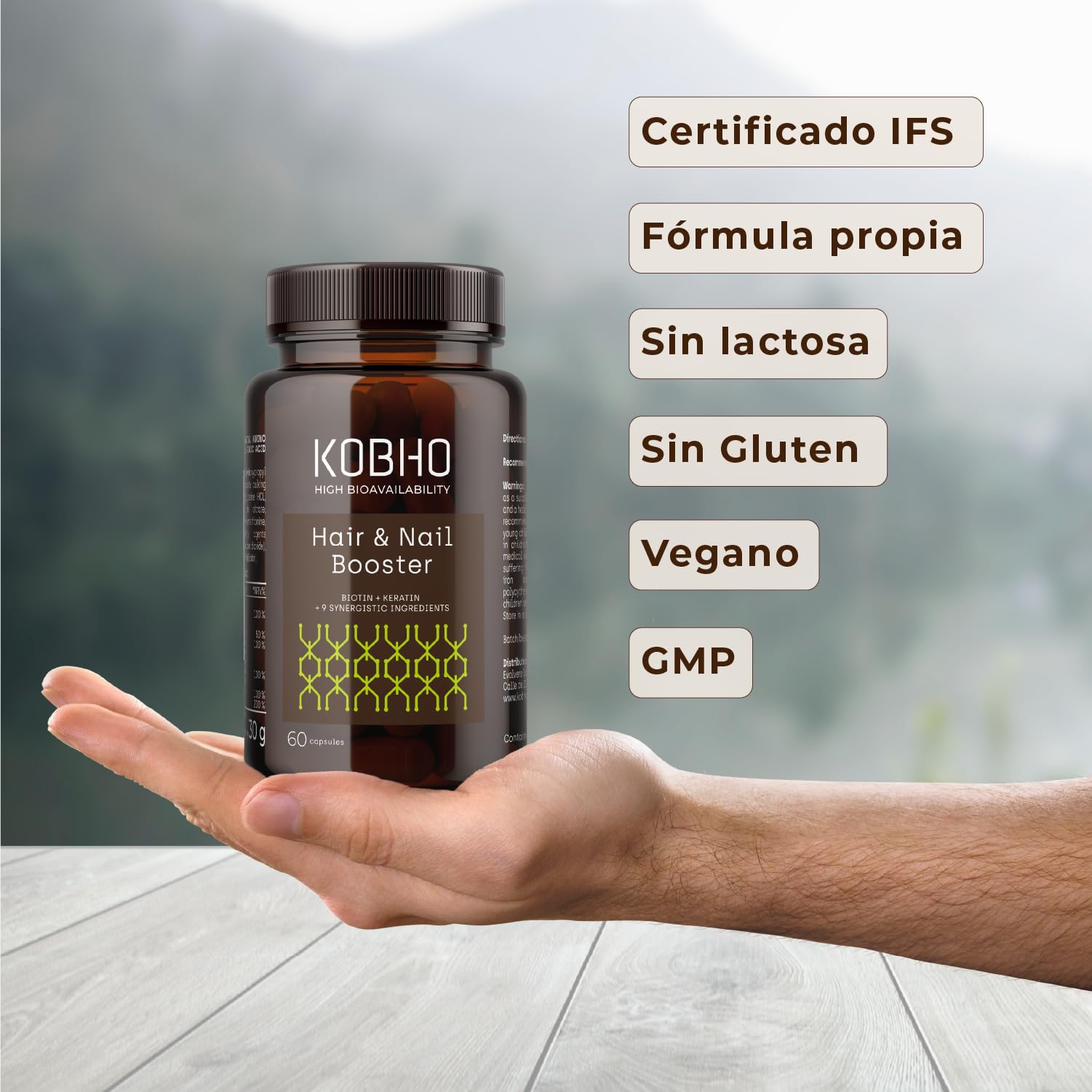 Biotina + Queratina con Ácido Hialurónico Zinc Selenio y Vitamina B12 | Máxima Eficacia | Frena Caída del Cabello, Fortalece Uñas fuertes y Mantiene Piel Resplandeciente | Vitaminas Cabello