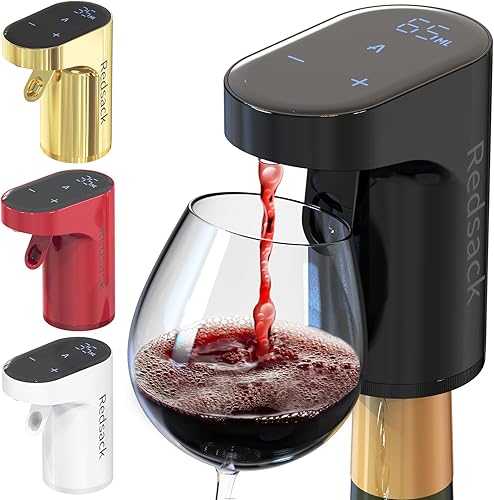 Redsack Decantador de vino eléctrico, dispensador aireador, vertedor de whisky, cantidad ajustable, bomba de vino de licor, regalo de cumpleaños