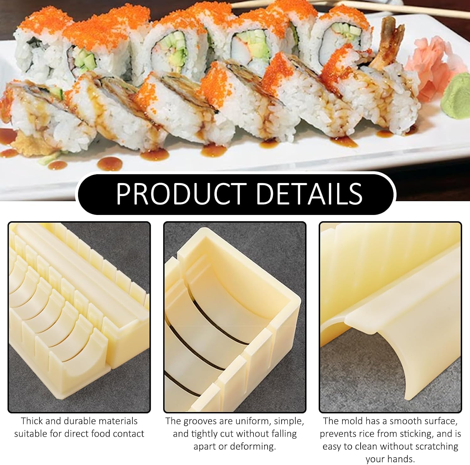 Sushi Making Mold With Sushi Fork And Spatula Tools image 4