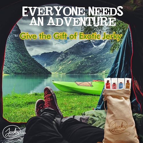 Miniatura 7 de Cesta de regalo exótica de Jerky  12 piezas Wild Game Snack Sticks bolsa de regalo  Venado, alce, bisonte, jabalí silvestre  La carne exótica es el