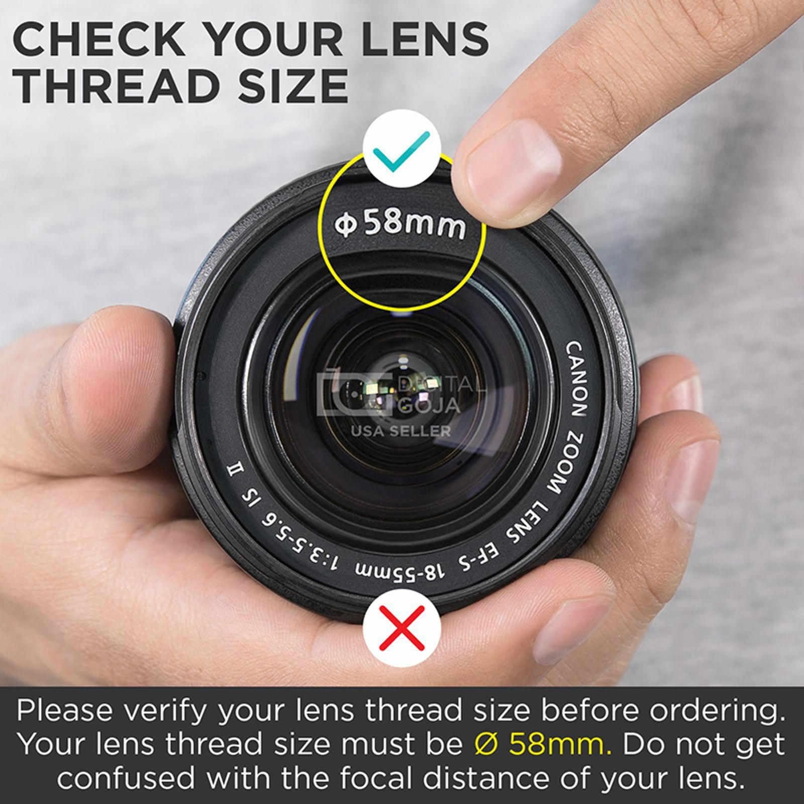 58MM Fotocamera Macro Fisheye Obiettivo 0.35X Multi-Coated Grandangolare Lente di Ricambio per Canon SLR DSLR
