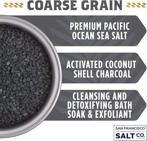 Miniatura 2 de Sal marina hawaiana de lava negra  Bolsa de 5 libras de grano grueso por San Francisco Salt Company