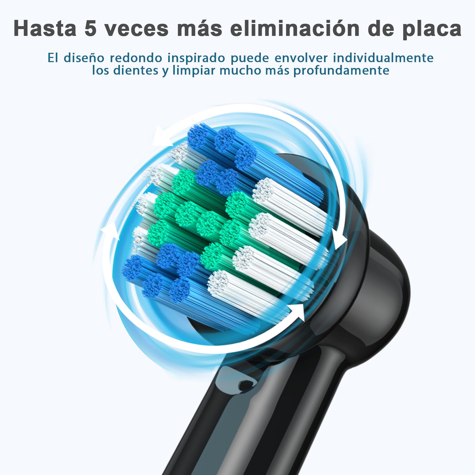 REDTRON Recambios para Cepillo de Dientes Eléctrico compatible con Oral B (4 unidades), Cabezal de cepillo de dientes Precision Clean Pro1000 Pro3000 Pro5000 Pro7000 y más - 5