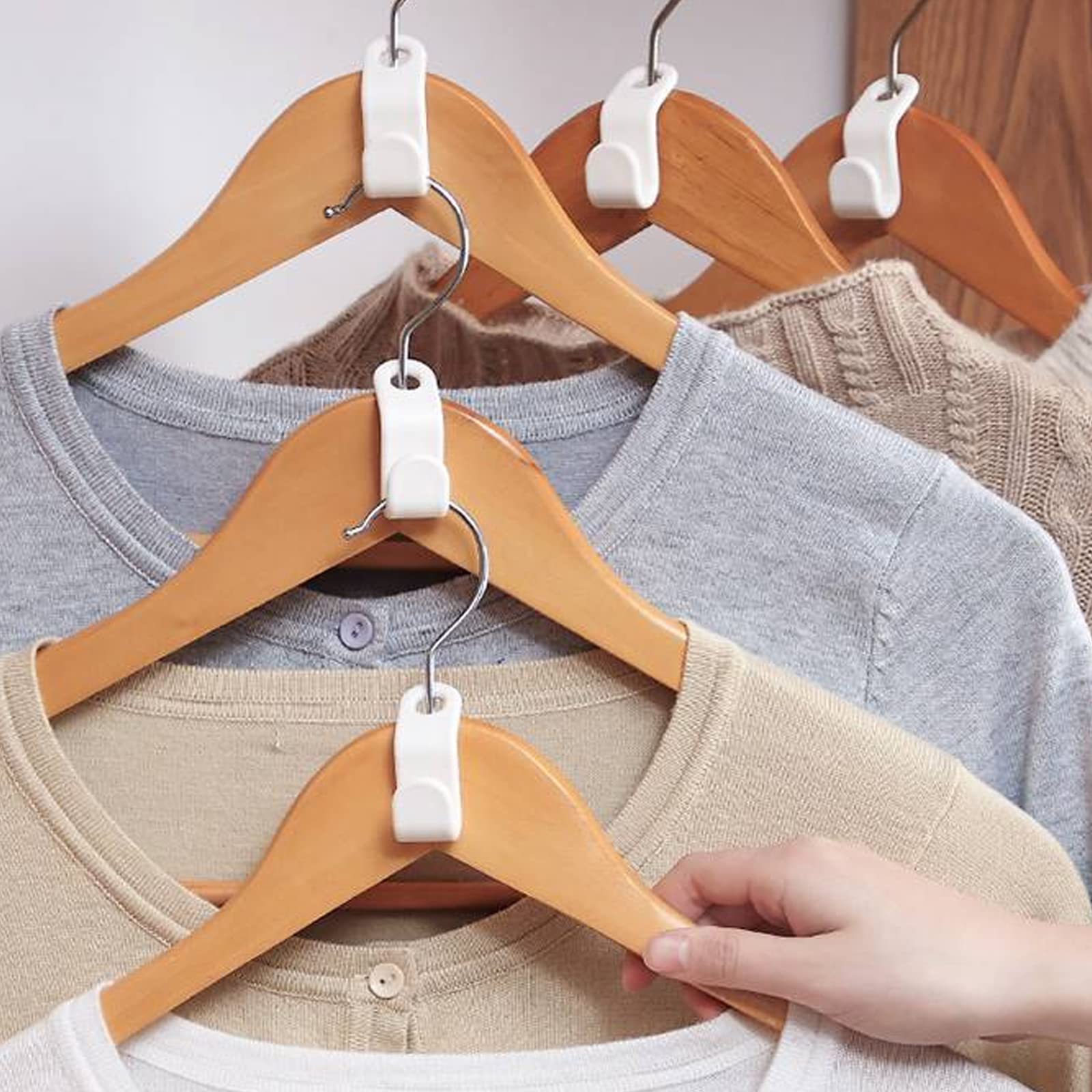 10 Pièces Crochet Cintre Gain De Place, 5,5 X 2 Cm,Plastique Crochet