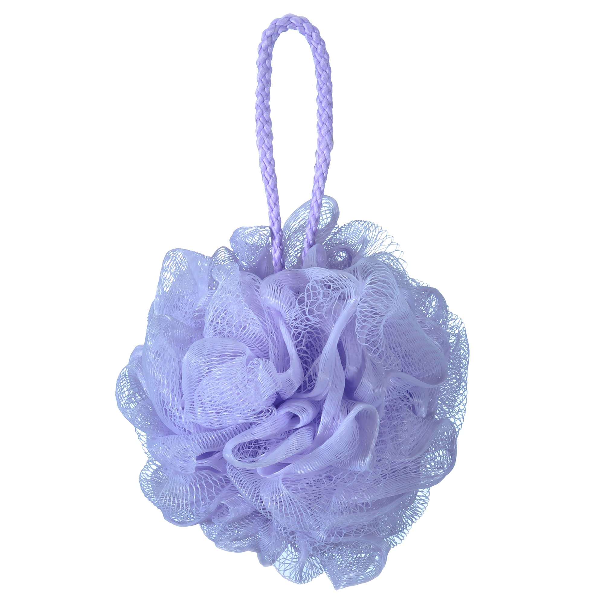Badeschwamm / Duschschwamm aus Netzstoff, 60 g, Violett, 4 Stück