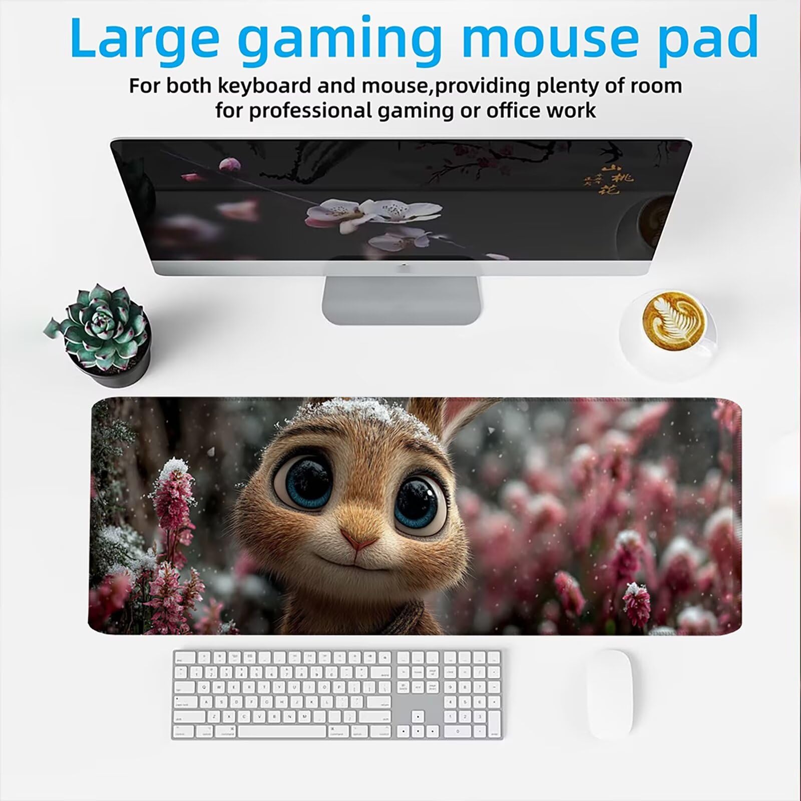 Podkładka pod mysz XXL 1500 x 800 mm mata biurkowa, duża, wielofunkcyjna i przedłużona mata na biurko, ochrona na biurko z podstawą antypoślizgową, do wszystkich rodzajów myszy do gier domowych