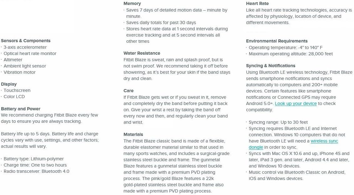 Fitbit Blaze Accessory Band, Classic, Black, Small : Electronics