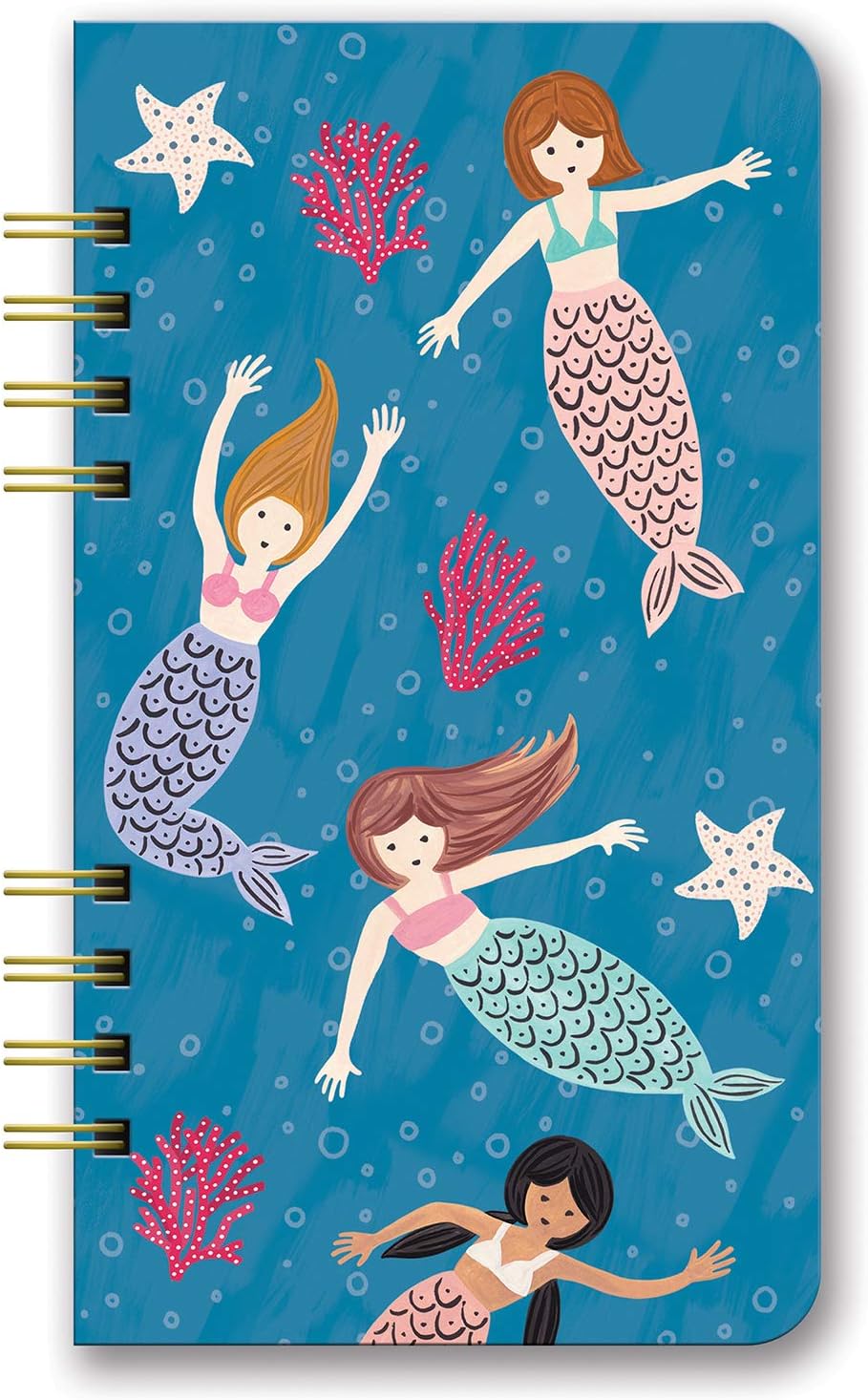 Studio Oh! Hardcover Spiral Internet Password Logbook, Mermaid Tales