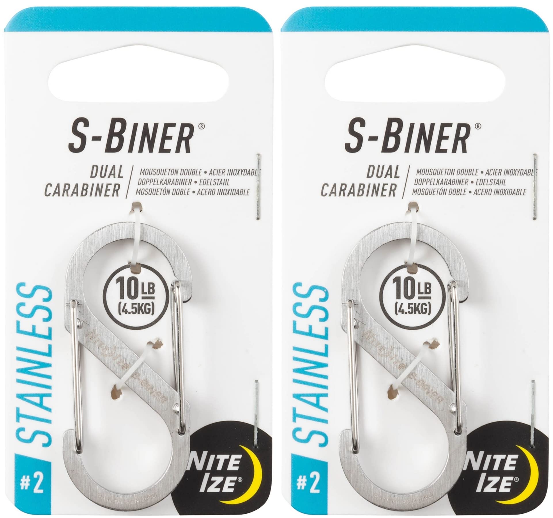 Nite Ize SB2-03-11 2 Lb Stainless Finish S-Biner