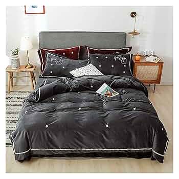 Amazon｜寝具コンフォーターセット、4ピース寝具セット、ダブル