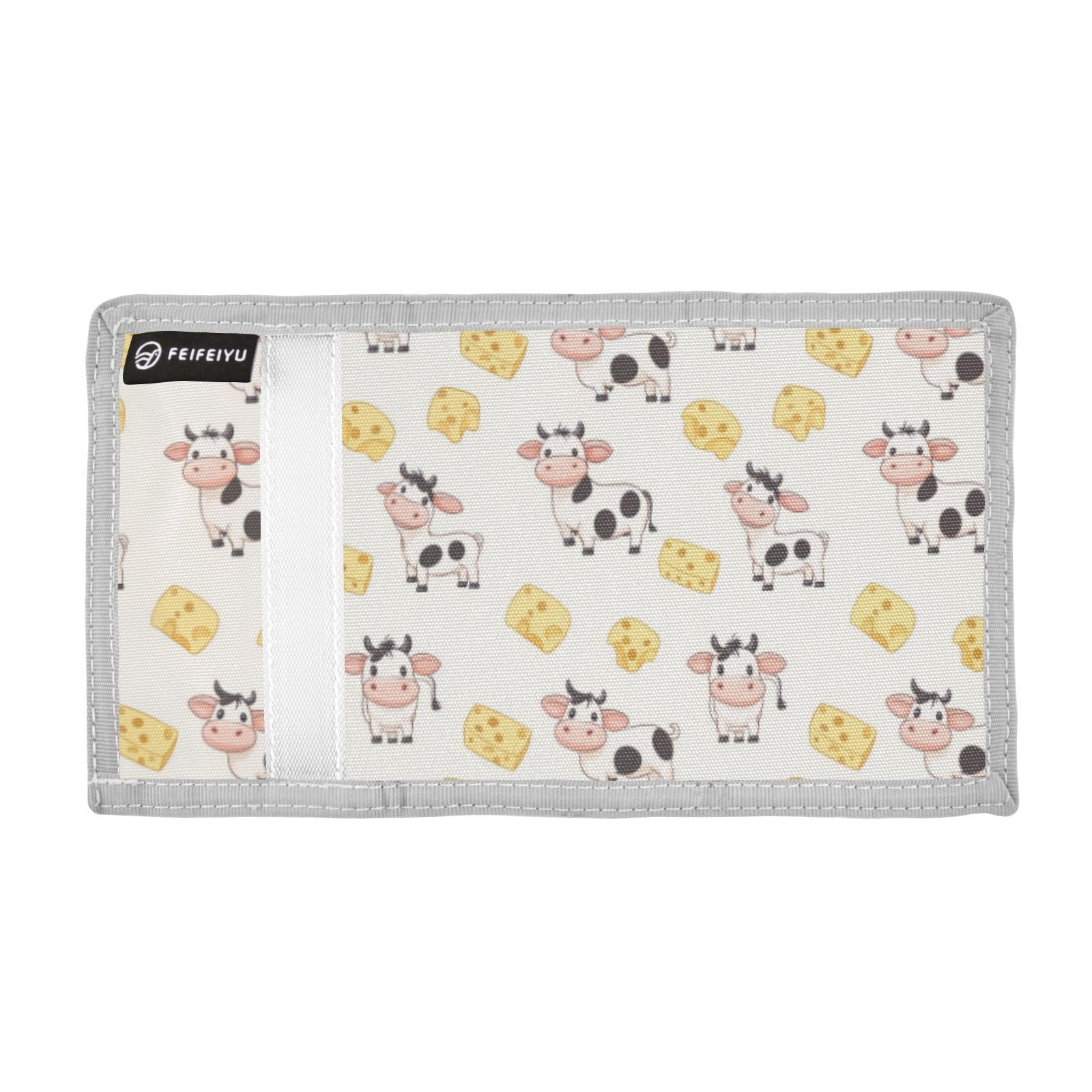 Wusikd Cow Cheese Kids Wallet for Boys Girls Cute Toddler Trifold Wallet Novelty Wallet for Teens Women Men
