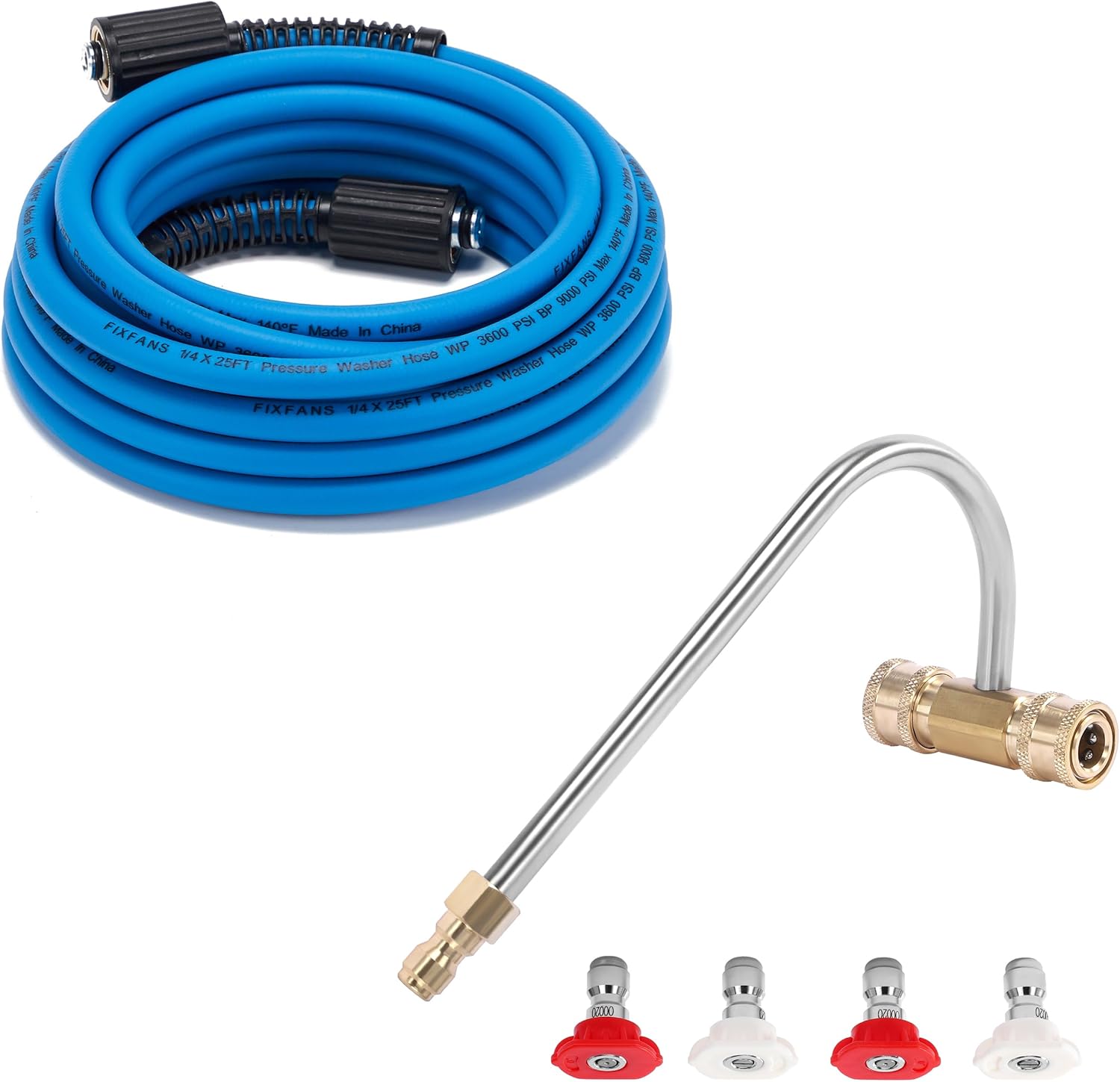 Pressure Washer Hose – 1/4" X 25 FT, Pressure Washer Gutter Cleaner Attachment