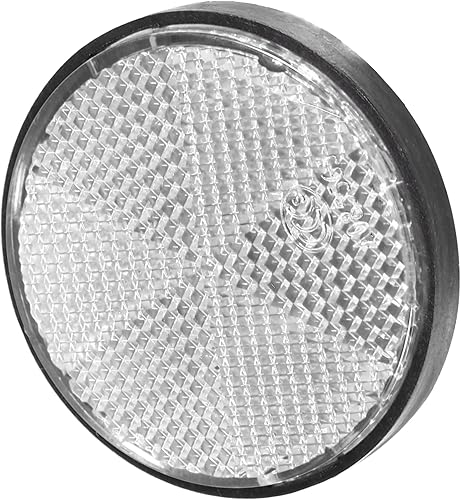 Miniatura 5 de X AUTOHAUX Reflector autoadhesivo reflectante de radios de seguridad redondos adhesivos para postes de puerta, autos, remolques, motocicletas,