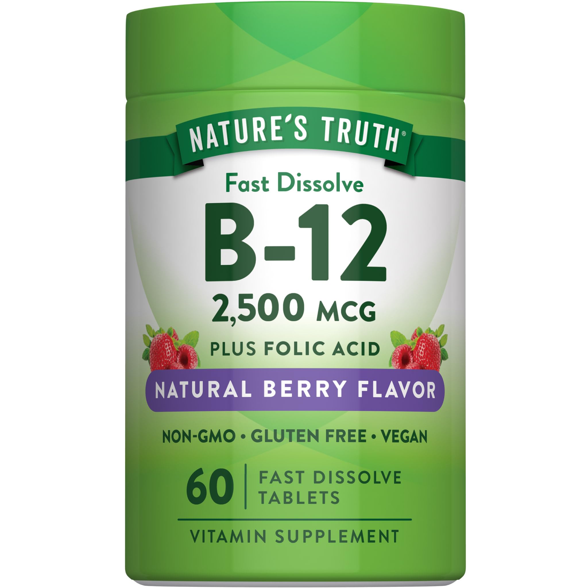 Nature's Truth B12 Vitamin | 2500 mcg | 60 Fast Dissolve Tablets