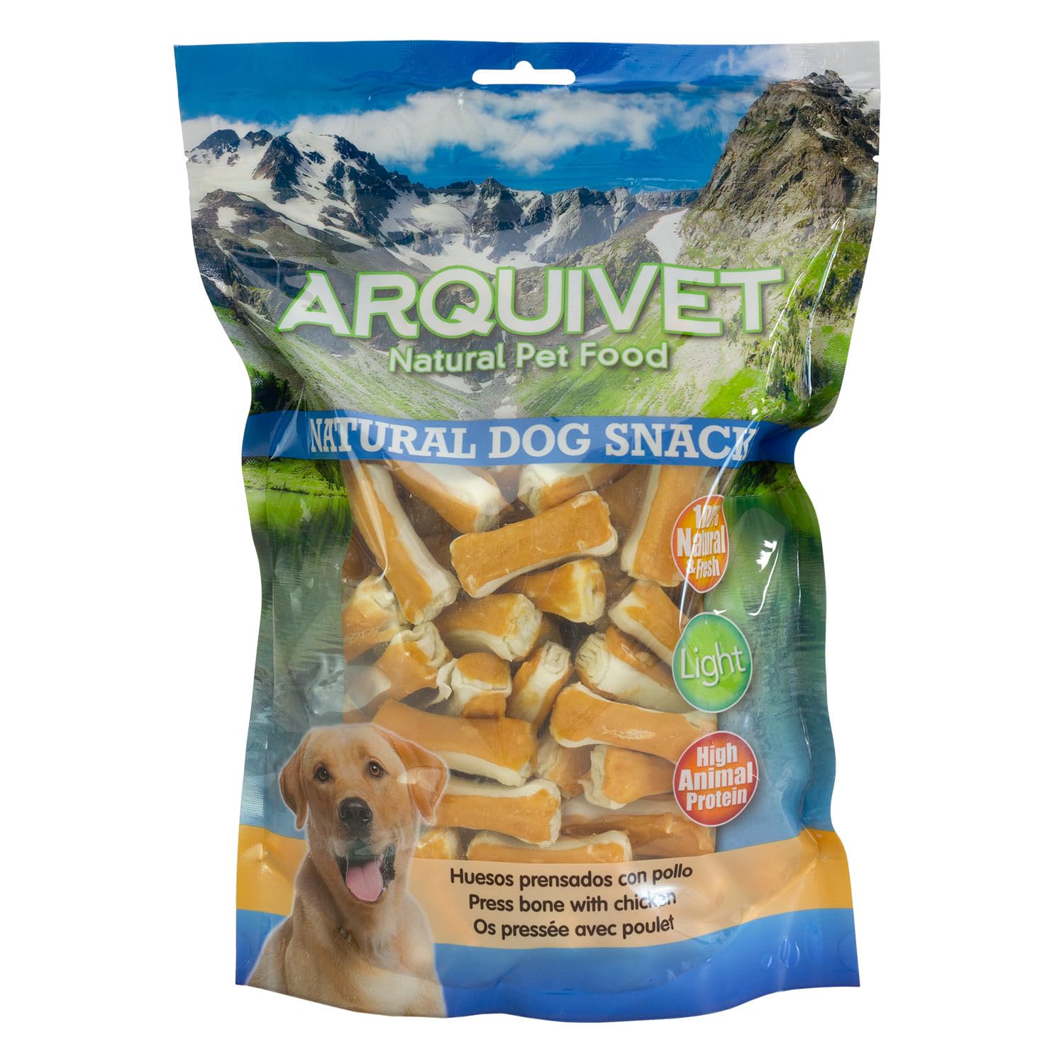 Arquivet- Huesos prensados con Pollo - 1 Kg - Snacks Naturales