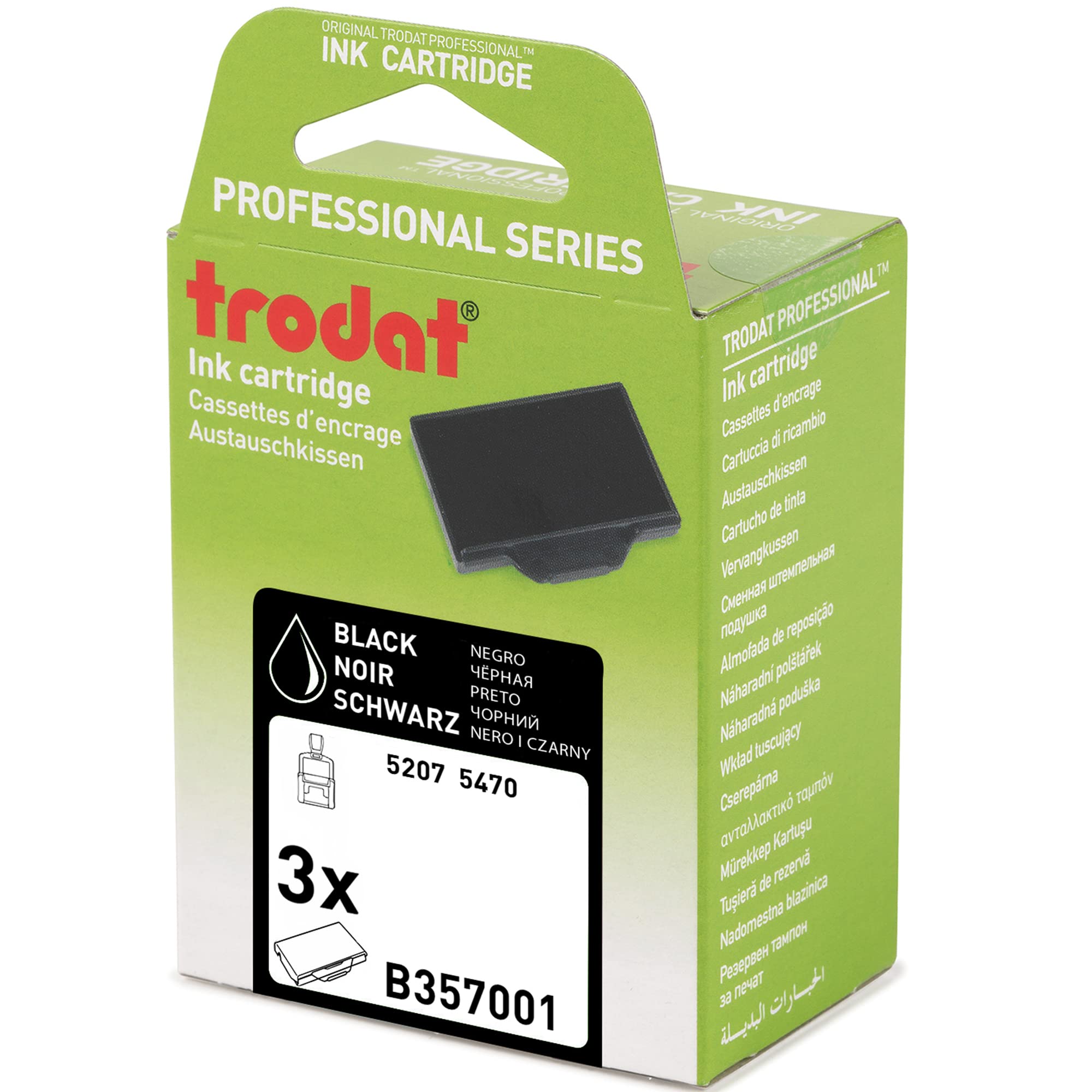 Blister 3 cassette di inchiostro 6/57A per timbro Trodat Professional Line 5207 e 5470