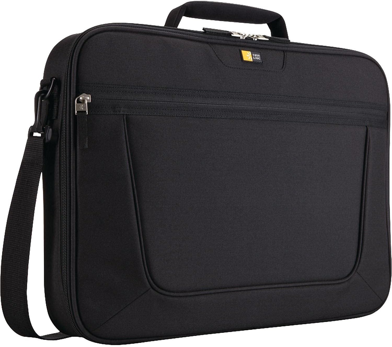 Polyester Basic Slim Briefcase for 15.6-Inch Laptop - Black