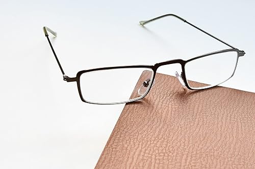 Miniatura 6 de Eyekepper 5-Pack Straight delgado marco de metal con sello Half-eye estilo anteojos de Lectura Lectores, R12004-Gunmetal-175-IT, Gris plomizo, 1